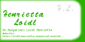 henrietta loidl business card